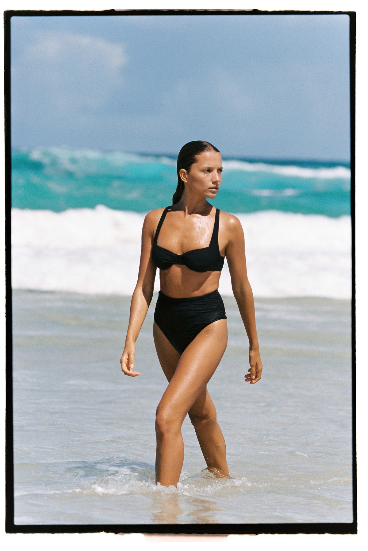 Bambi Swim High Waist Set Black