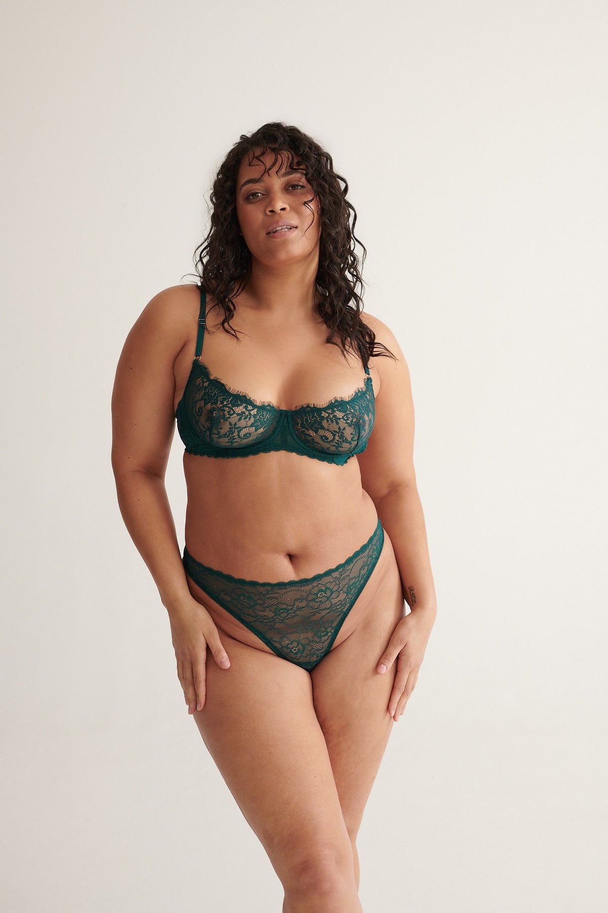 Maverick High Waist Emerald Underwear - Kat the Label Lingerie Australia