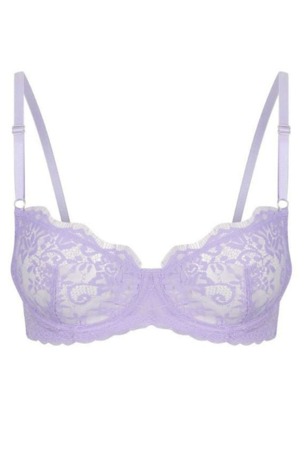 Marlene Lilac 1/4 Cup Bra with Lace Curve