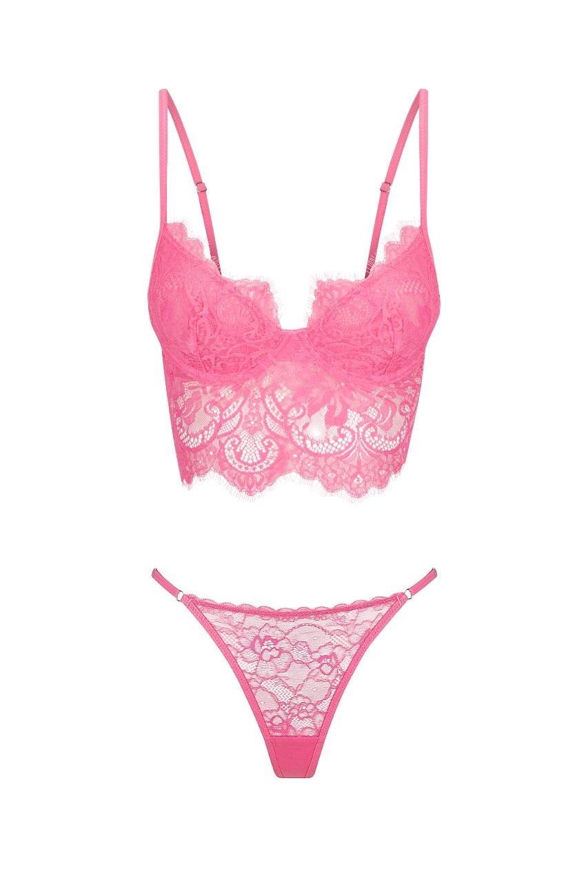 French lingerie set by Rien in fushia knickers and bra set new with ta –  Bertie&Percy Go Retro